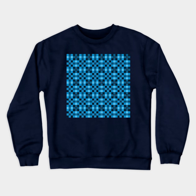 Blue geometric pattern Crewneck Sweatshirt by CatCoconut-Art